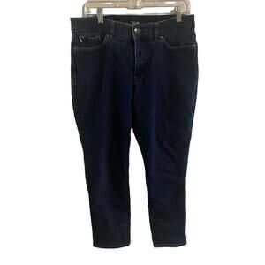Chaps jeans size 12 women blue dark wash mid rise denim